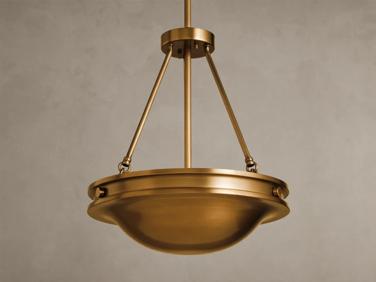 Edith 18" Round Pendant in Brass (3 of 6)