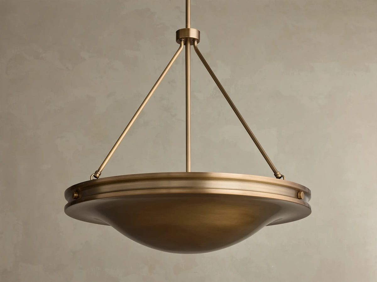 Edith 30" Round Pendant in Brass (4 of 5)