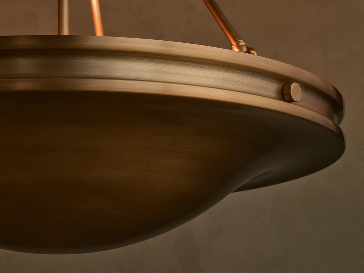 Edith 30" Round Pendant in Brass (3 of 5)