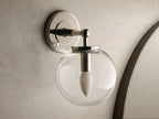 Fulton Sconce in Nickel with Clear Globe (1 of 4)