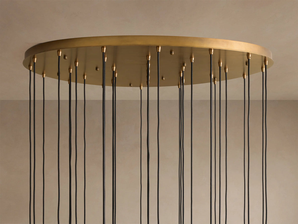 Colleena 48" Round Chandelier with Fluted Glass in Brass (2 of 4)