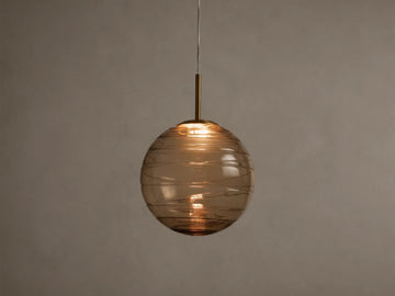 Casen Pendant in Brass with Brown Sugar Globes (1 of 4)