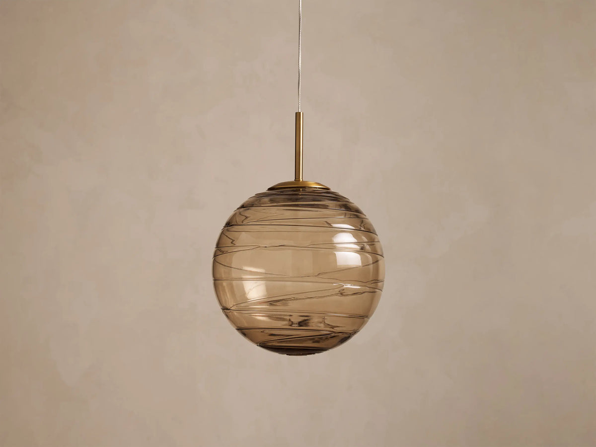 Casen Pendant in Brass with Brown Sugar Globes (1 of 4)