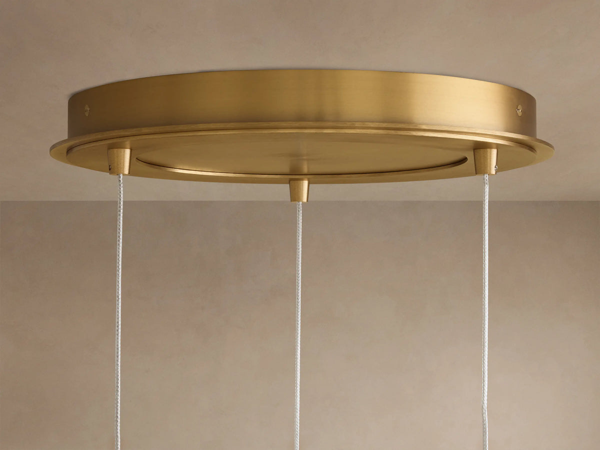 Casen 20" Round Chandelier in Brass with Brown Sugar Globes (4 of 5)