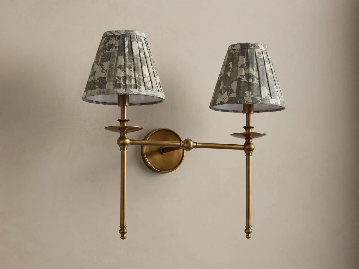 Winslow 2 Light Wall Sconce in Brass with Green Shade (3 of 3)