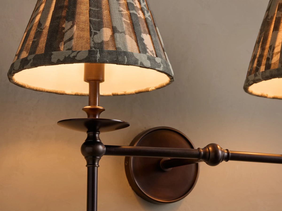 Winslow 2 Light Wall Sconce in Bronze with Green Shade (3 of 3)