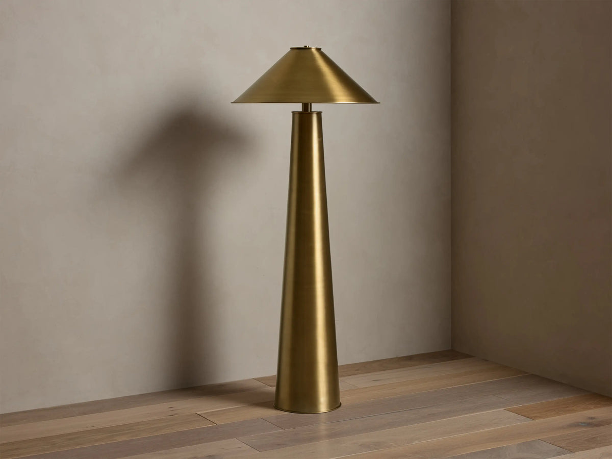 Ombra Floor Lamp in Brass (1 of 3)