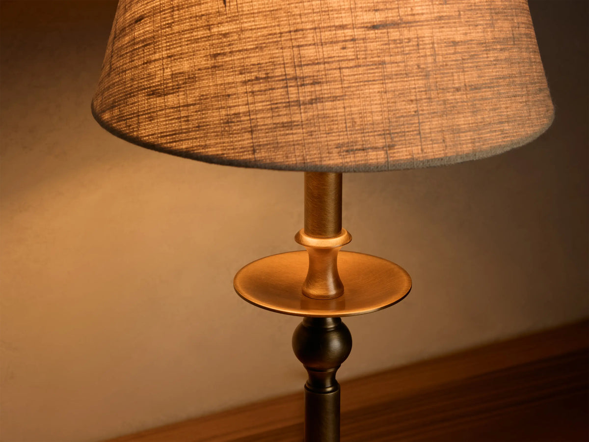 Winslow Accent Table Lamp in Brass with Flax Shade (2 of 3)