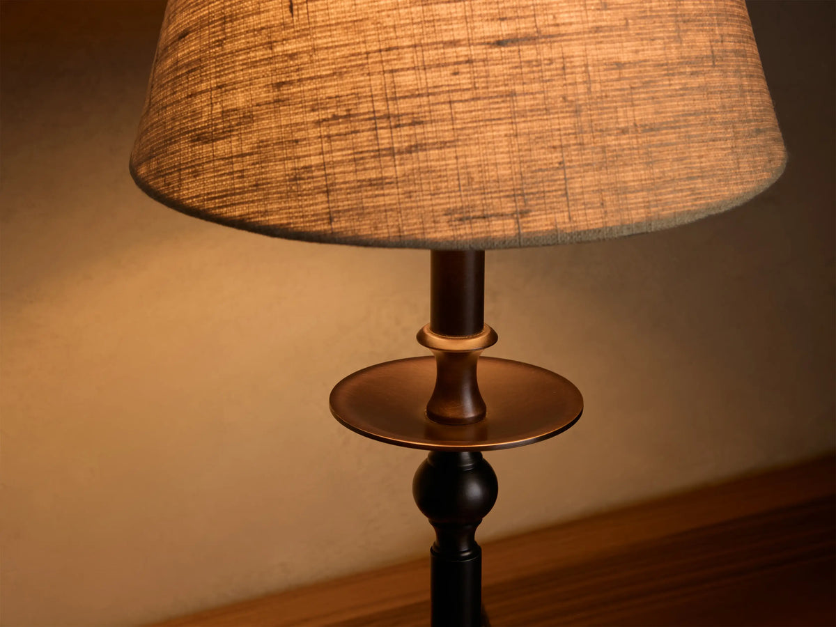 Winslow Accent Table Lamp in Bronze with Flax Shade (2 of 3)