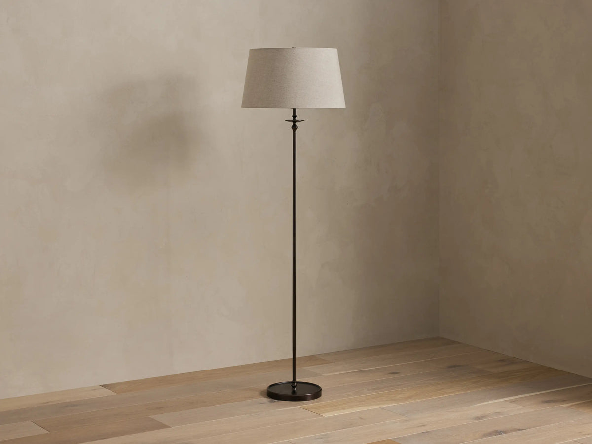 Winslow Floor Lamp in Bronze with Flax Shade (3 of 3)