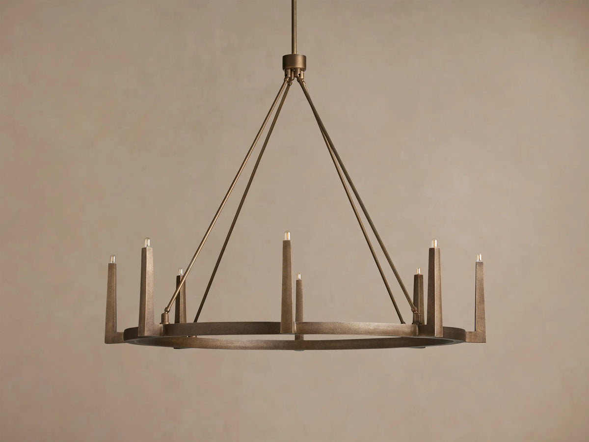 Emmet 54" Round Chandelier in Brass (1 of 5)