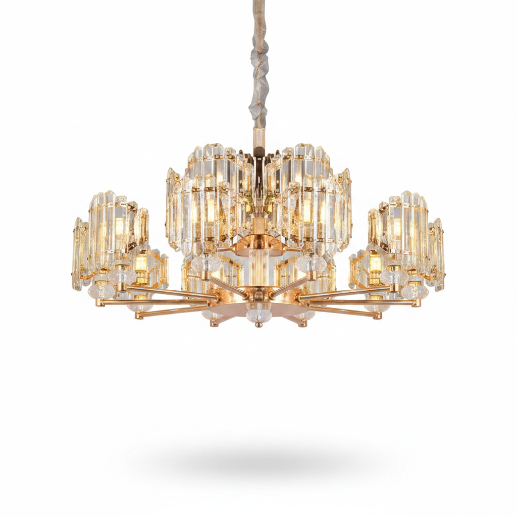 K9 Optical Glass Chandelier for Living Room