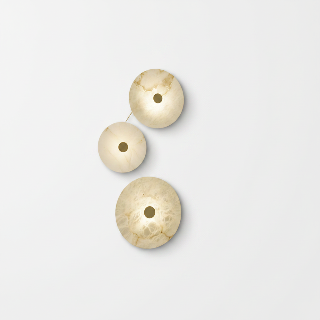 Warm Glow Alabaster LED Wall Sconce