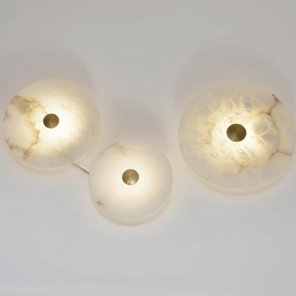 Warm Glow Alabaster-Look LED Wall Sconce